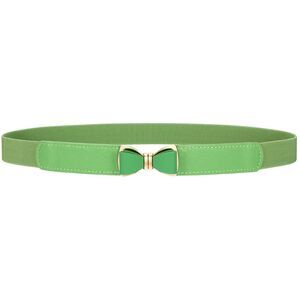 Womens Skinny Elastic Green Belt Stretchy Bow Belt For Women Dresses 5249